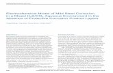 Electrochemical Model of Mild Steel Corrosion in a Mixed … · 2018-03-02 · KEY WORDS: carbon dioxide, carbon steel, corrosion rate, hy-drogen sulfide, modeling, uniform corrosion