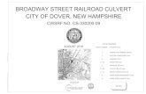 BROADWAY STREET RAILROAD CULVERT CITY OF DOVER, NEW … · concrete flowable fill shall not be placed in the existing box culvert until all new drain . pipe and drain manholes have