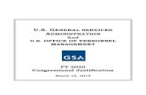 U.S. GENERAL SERVICES ADMINISTRATION And …...U.S. General Services Administration Summary of the FY 2020 Request GSA-3 helping agencies deliver on their mission. When GSA does its