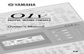 OwnerOwner’s Manual’s Manual - Yamaha Corporation01V—Owner’s Manual Important Information Read the Following Before Operating the 01V Warnings • Do not locate the 01V in