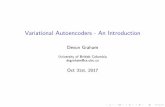 Variational Autoencoders - An Introduction Introduction I Auto-Encoding Variational Bayes, Diederik