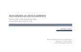 DICTIONARY OF DATA ELEMENTS...DICTIONARY OF DATA ELEMENTS Illinois Traffic Crash Report (SR 1050) Crash Information System (CIS) MARCH 2011 Illinois Department of Transportation Data