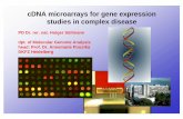 cDNA microarrays for gene expression studies in complex ......cDNA microarrays for gene expression studies in complex disease. Hanahan and Weinberg Cell 100, 57-70 (2000) genome projects: