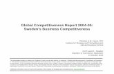 Global Competitiveness Report 2004-05: Sweden’s Business ......in The Global Competitiveness Report 2004-05 (World Economic Forum, 2004); “Clusters and the New Competitive Agenda