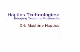 Haptics Technologieselsaddik/abedweb/teaching... · Optical Sensors Extrinsic Sensors: Sensing takes place in a region outside the fiber The intensity of the received light is a function