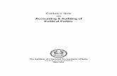 Guidance Note on Accounting & Auditing of …...1 Guidance Note on Accounting and Auditing of Political Parties (Following is the text of the Guidance Note on Accounting and Auditing