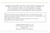 Support activities by EVs and quick chargers at the ... · Takaoka Electric Mfg. Co, Ltd Tokyo Electric Power Company Fujikura Ltd. ... Oil fan heater Electric pot Vacuum cleaner