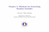 Chapter 3: Methods for Generating Random VariablesIntroduction One of the fundamental tools required in computational statis-tics is the ability to simulate random variables (r.v.)