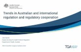 Trends in Australian and international regulation …...Trends in Australian and international regulation and regulatory cooperation John Skerritt Deputy Secretary for Health Products