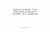 WELCOME TO PEOPLESOFT TIME & LABOR · 2019-08-30 · introduction to time & labor pg. 4 payroll week schedule pg. 5 time & labor security pg. 6 logging in and out of time & labor