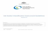 DES Job Seeker Classification Instrument Guidelines...Assessments Guideline TRIM: D16/274978 Page 1 of 40 Effective date: 23 March 2016 Job Seeker Classification Instrument Guidelines