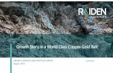 Growth Story in a World Class Copper-Gold Belt · Secure a large strategic land holding in world class Western Tethyan Belt through Joint Ventures & direct applications –Completed