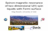 Spinon magnetic resonance of two-dimensional U(1) spin liquids with Fermi surfacestarykh/research/talks/HFM_Starykh... · 2018-07-14 · Spinon magnetic resonance of two-dimensional