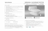 MW614584CEFG - TotoUSA.comMODELS • CST614CEFGT20 With CEFIONTECT glaze MW614584CEFG Carlyle® II / WASHLET®+ S350e One-Piece Toilet - 1.28 GPF FEATURES • Concealed supply connection