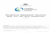Upcoming DES Work for the Dole Guidelines · Web viewDisability Employment ServicesWork for the Dole Guidelines V 1.1 Disclaimer This document is not a stand-alone document and does