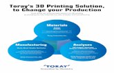 Toray's 3D Printing Solution, to Change your ProductionApplicable 3D printing method Warp estimation of objects by simulating the 3D printing process Predicts Strength under various