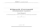 Klipsch Cornwall Test report pdf ver 2007 - …...Klipsch Cornwall Test Report Page 1 of 29 INTRODUCTION Much has been written about Paul Klipsch who back in early 40's first pioneered