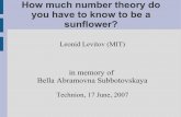 How much number theory do you have to know to be a sunflower?levitov/FibonacciPhyllotaxis.pdf · patterns result from the development of deformation The repulsive interaction U(r)