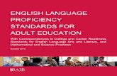 English Language Proficiency Standards for Adult 2016-11-04¢  ENGLISH LANGUAGE PROFICIENCY STANDARDS