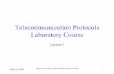 Telecommunication Protocols Laboratory Courseusers.abo.fi/lpetre/teleprot/lecture3.pdf · 2004-03-18 · Bit-map protocol • Contention period: N slots • If station j, j=0,...,N-1