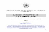 Mock Examination onpsychtraining.org/Akld-Paper-I-2015-answers.pdf · MOCK WRITTENS EXAMINATION (from the Auckland New Zealand program) 2015 PAPER I Model Answers Note that these