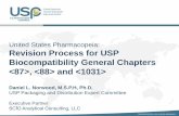 United States Pharmacopeia: Revision Process for …...United States Pharmacopeia: Revision Process for USP Biocompatibility General Chapters ,  and