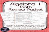 Math Review Packet - Clarendon Hills Middle Schoolchmspto.org/wbcntnt3236/wp-content/uploads/2018/06/...Find the x-intercept by substituting 0 for y. 2. Find the y-intercept by substituting