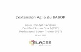 Extensions Agile du BABoK - IIBA Région de Québec · L’extension Agile du BABOK Louis-Philippe Carignan Certified Scrum Coach(CSC) Professional Scrum Trainer (PST) 18 avril 2012