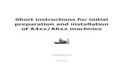 Short instructions for initial preparation and ... step-by-stepE… · Short instructions for initial preparation and installation of A4xx/A6xx machines. The goal of this manual is