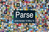 Parse MIT IAP slides 20156.470.scripts.mit.edu/2015/pages/lectures/WEBday9-parse.pdf · Database REST API Z Z Z Server + + + users + security Networking Caching + + The fun stuﬀ!