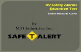 RV Safety Alarms Education Test - Safe-T-Alert RV Dealer · 2019-08-13 · This Educational Test is designed to improve the knowledge of RV technicians as to the history and performance