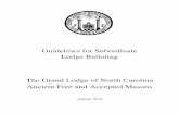 Guidelines for Subordinate Lodge Balloting The …...Guidelines for Subordinate Lodge Balloting The Grand Lodge of North Carolina Ancient Free and Accepted Masons August, 2016 2 My
