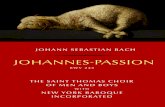 2019 Bach Saint John Passion Program€¦ · thursday, 11 april 2019 at 7:30 pm johannes-passion bwv 245 johann sebastian bach (1685 – 1750) _____ _____the kenneth a. lohf concert