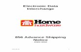 Electronic Data Interchange - Commport …...Electronic Data Interchange 856 Advance Shipping Notice ANSI 4010 2015-05-29 2 Home Hardware Stores Limited Advance Ship Notice (ASN 856)