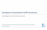 European transmission tariff structures · 2015-06-11 · European transmission tariff structures ... 16th June 2015. Page 1 We are an economic and financial policy consulting business