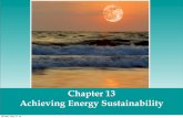 Chapter 13 Achieving Energy Sustainability · 2020-01-31 · Passive Solar Energy! Using passive solar energy can lower your electricity bill without the need for pumps or other mechanical