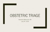 Obstetric triage - wesley ob/gyn...2019/07/24  · Obstetric Triage - Obstetric triage volume typically exceeds the overall birth volume of a hospital by 20-50% - Pregnant women most