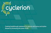 Creating breakthrough treatments for patients with …...6 Tailoring proven, powerful pharmacology for treatment of serious diseases …that Cyclerion is working to harness • Growing