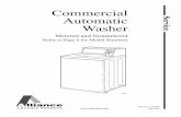Commercial Automatic Washer - ApplianceAssistant.com · 2016-02-13 · • Disconnect electric power to the dryer(s) before servicing. • Close gas shut-off valve to gas dryer(s)