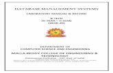 DATABASE MANAGEMENT SYSTEMS - MRCET Manuals/DATABASE MANAGEMENT SYSTEMS LAB.pdfRDBMS is acronym for Relation Database Management System. Dr. E. F. Codd first introduced the Relational