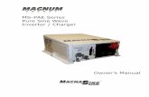 MS-PAE Series Pure Sine Wave Inverter / Charger...Congratulations on your purchase of the MS-PAE Series inverter/charger from Magnum Energy. The MS-PAE Series is a “pure” sine
