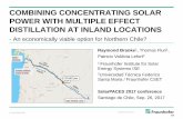 COMBINING CONCENTRATING SOLAR POWER WITH MULTIPLE …€¦ · [Voutchkov2013] N. Voutchkov, “Desalination Engineering: Planning and Design”, (2013) [Zhou2005] Y. Zhou and R. S.