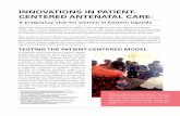 INNOVATIONS IN PATIENT- CENTERED …...In a feasibility study in two districts in Eastern Uganda, Management Sciences for Health (MSH) is testing a patient-centered group model of