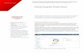 Oracle Supplier Portal Cloud Data Sheet€¦ · Oracle Supplier Portal Cloud is the next generation application for enabling smarter supplier interactions. It is a cloud based self-service