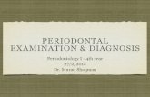 PERIODONTAL EXAMINATION & DIAGNOSIS...OUTLINE Patient Interview Periodontal Examination & Charting Periodontal probing Mobility Recession Diagnosis