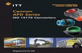 Cannon APD Series - Power & Signal Group · Cannon APD / ISO 15170 Connectors Technical Data, 4-way APD 4-way connectors are the original DIN72585 (now ISO 15170) versions using a