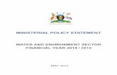 MINISTERIAL POLICY STATEMENT - CSBAGcsbag.org/wp-content/uploads/2015/10/Water-and... · 2017-09-04 · ii Water evionment Ministerial Policy Statement iv Vote Overview ii FOREWORD