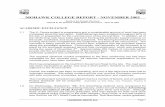 MOHAWK COLLEGE REPORT - NOVEMBER 2002 · MOHAWK COLLEGE REPORT - NOVEMBER 2002 Based on the Strategic Directions Adopted by the Mohawk College Board of Governors – April 10, 2002