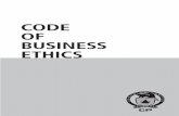 CODE OF BUSINESS ETHICS · conduct or employee activity, and CP’s Code of Business Ethics is no exception. In situations not expressly dealt with, employees are expected to govern