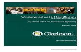 Undergraduate Handbook - Clarkson University€¦ · Objective 1: Civil (Environmental) engineering graduates apply knowledge to meet the challenges of a successful professional career.
